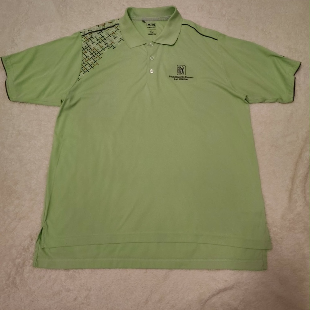 Adidas Climacool Men’s Green Short Sleeve Four Seasons Resort Las Colinas Logo L